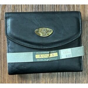 Vintage ROLFS Leather Wallet Made in USA Cowhide Handcrafted Credit Card NEW
